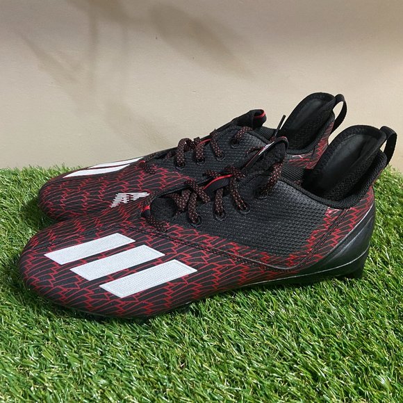 Size 12 Men Adidas Adizero Scorch Louisville PE Football Cleats Black Red GY5648 main image 6